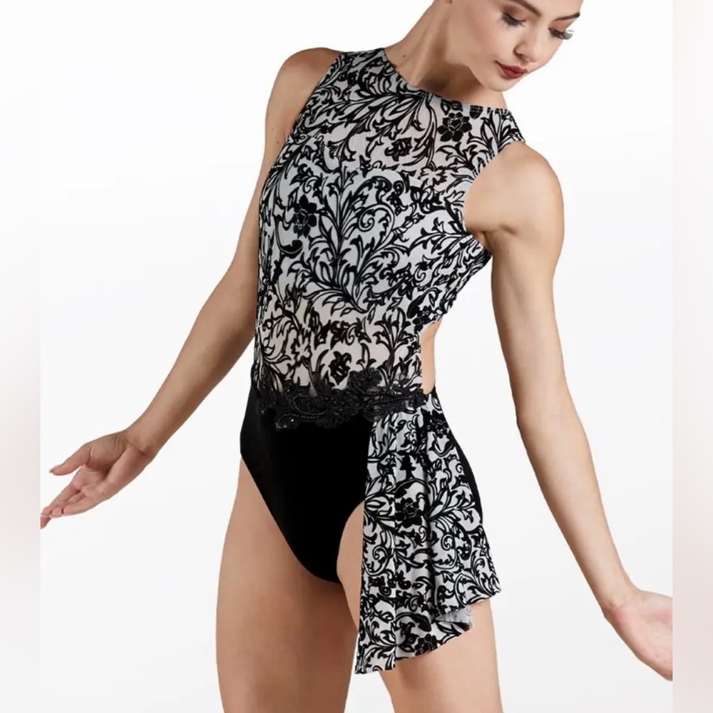 Weissman Strappy Back Floral Leotard Dance Costume